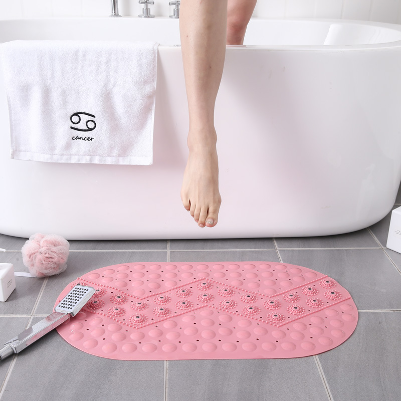 목욕 욕조 매트 여분의 긴 39x69cm PVC 미끄럼 방지 목욕 매트 부드러운 욕실 마사지 매트 흡입 컵 미끄럼 방지 욕조 카펫